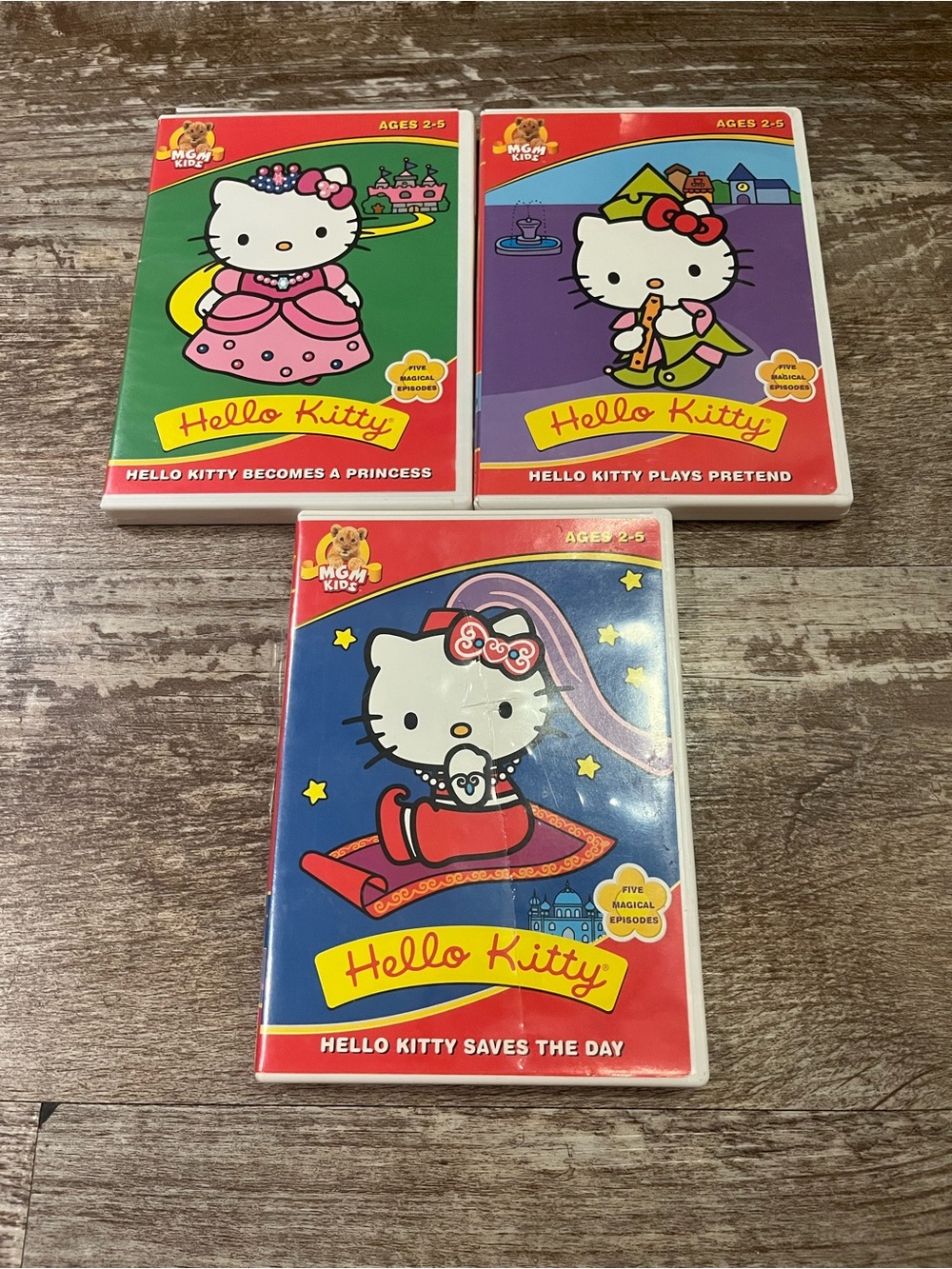 Hello Kitty Kids DVD Bundle - Pink, Purple & Blue Editions